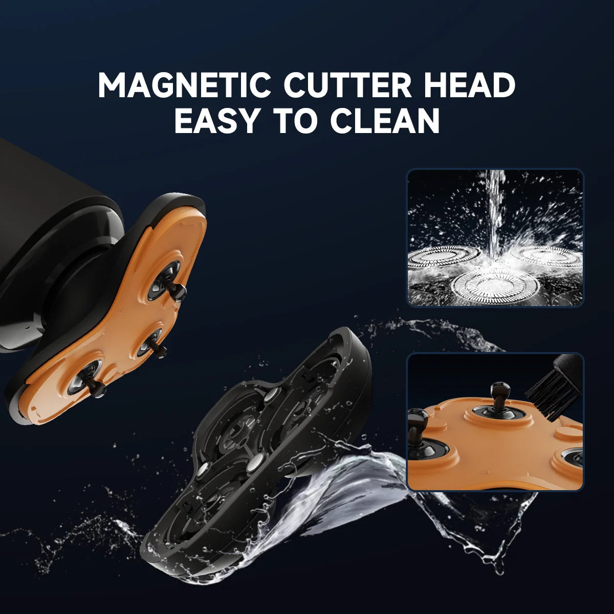 ENCHEN X8S-C Electric Shaver With 4 Replacement Heads Multi-Purpose Waterproof Type-C Rechargeable Portable Men Beard Trimmer