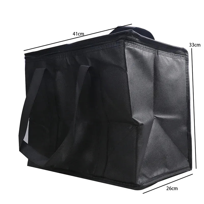 Waterproof Insulated Cooler Bag - Foldable Picnic Thermal Bag for Food & Drink Delivery, Leakproof Lunch Box with Ice Pack