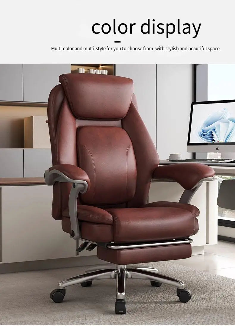 Foot Rest Ergonomic Office Chair Comfortable Designer Relax Luxury Swivel Office Chair Pliable Wheel Sillas Escritorio Furniture