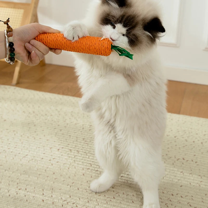 New Cat toys make sounds, carrots, cat sticks, self-sex, kitten teething sticks, resistant to bites, cats, toys, pet supplies