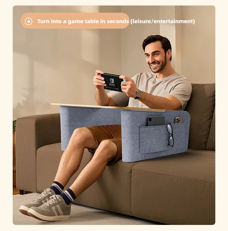 Multi-Functional Knee Laptop Desk Lazy Sofa Tray Table Bed Writing Stand Reading Gaming Table for Small Space Use