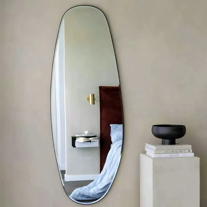 Long Mirror Vintage Floor Mirrors Accessories Store Entrance Hall Mirror for Handbag Paint for Table Decoration Items Live Miror