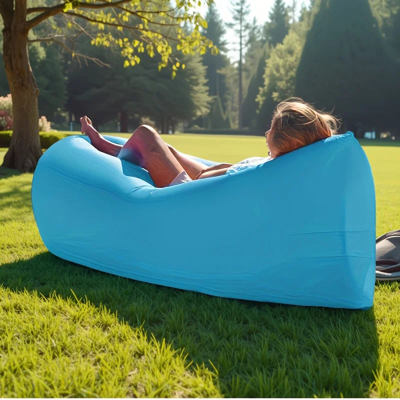 Inflatable Sofa Bed Portable Foldable Soft Comfortable Quick Inflation for Indoor Outdoor Camping Beach Lounging Holiday Gift