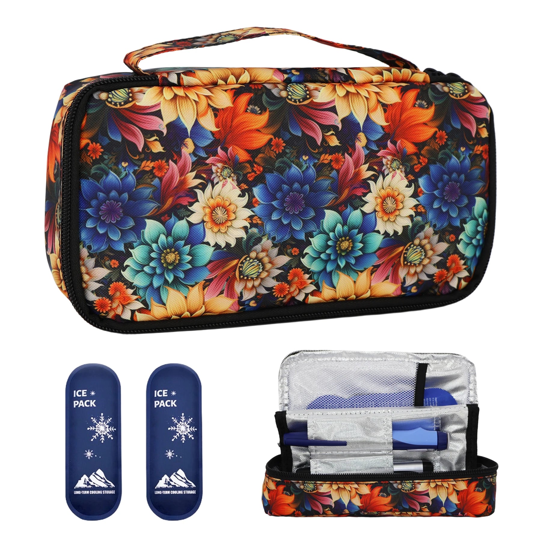 Large Portable Insulin Cooler Travel Bag - Lightweight, Durable Design for Outdoor Camping and Travel