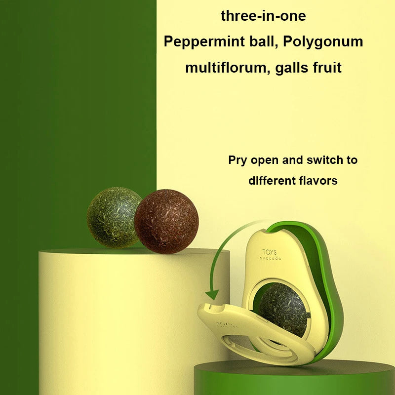 Cat Bite Ball Cat Toy Suitable for Kittens to Clean Teeth, Catnip Relieves Oral Health, Self Entertainment, Pet Chewable