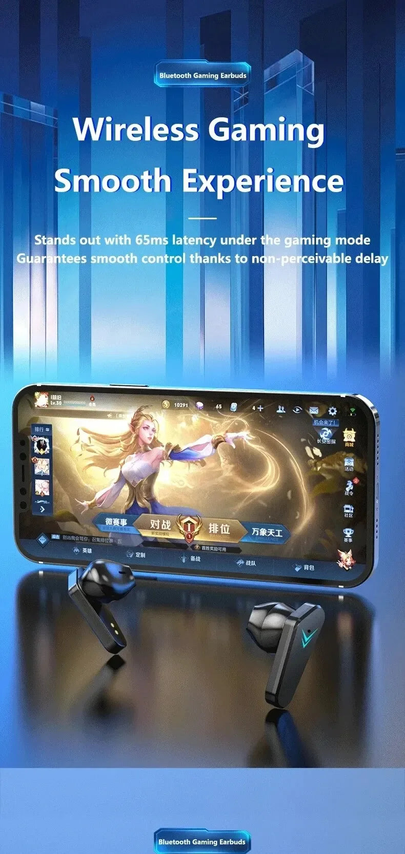 New Gaming Wireless Headphone Bluetooth Earphone audífonos bluetooth inalámbrico freeshippings items ear buds for xiaomi huawei