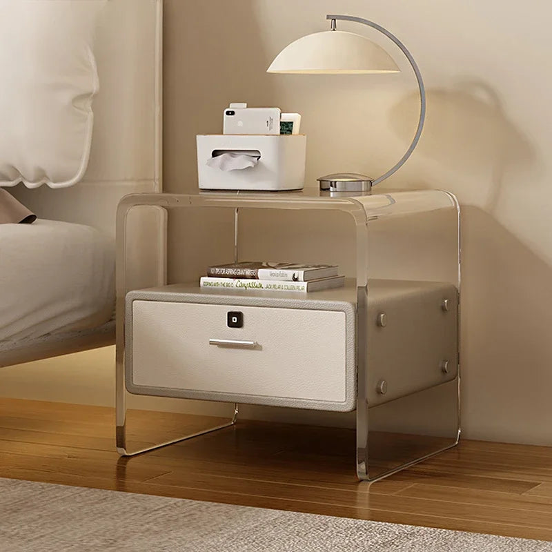 Acrylic Minimalist Nightstand Storage Trendy Drawer Simple Bedside Table Modern Simple Mesitaa De Noche Bedroom Furniture