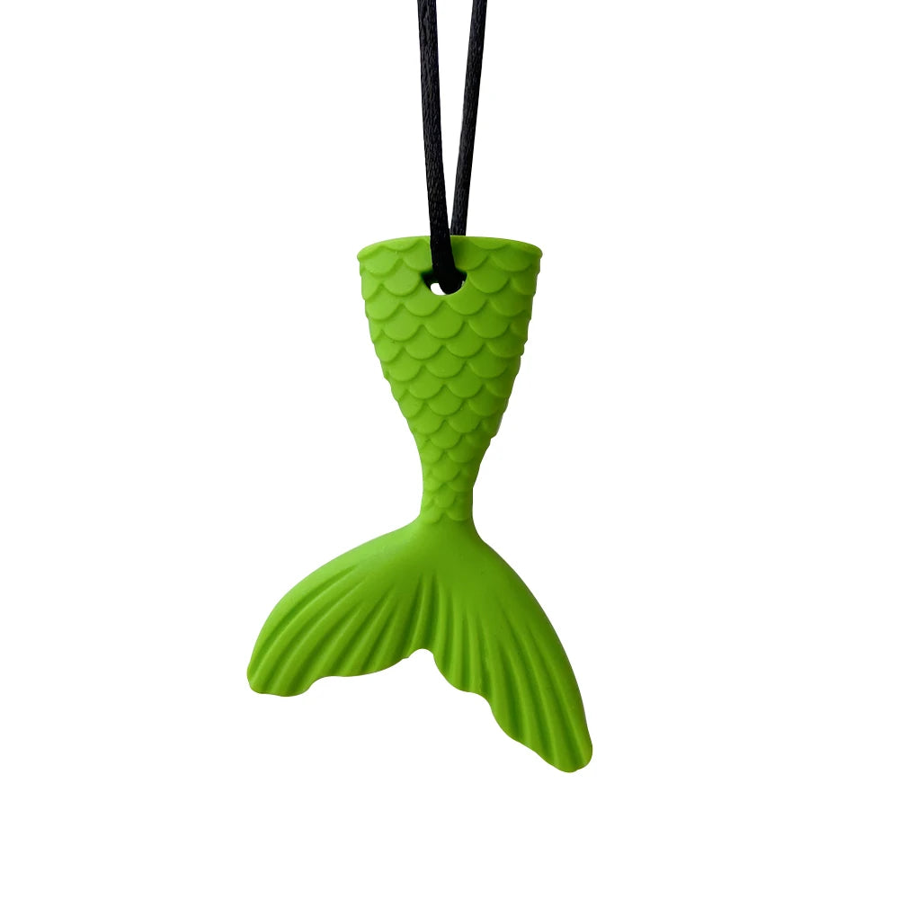 1pcs Silicone Teether Kids Chew Necklace Sensory Chewy Pendant Oral Motor Toys Therapy Tools for Autism ADHD chidren's goods