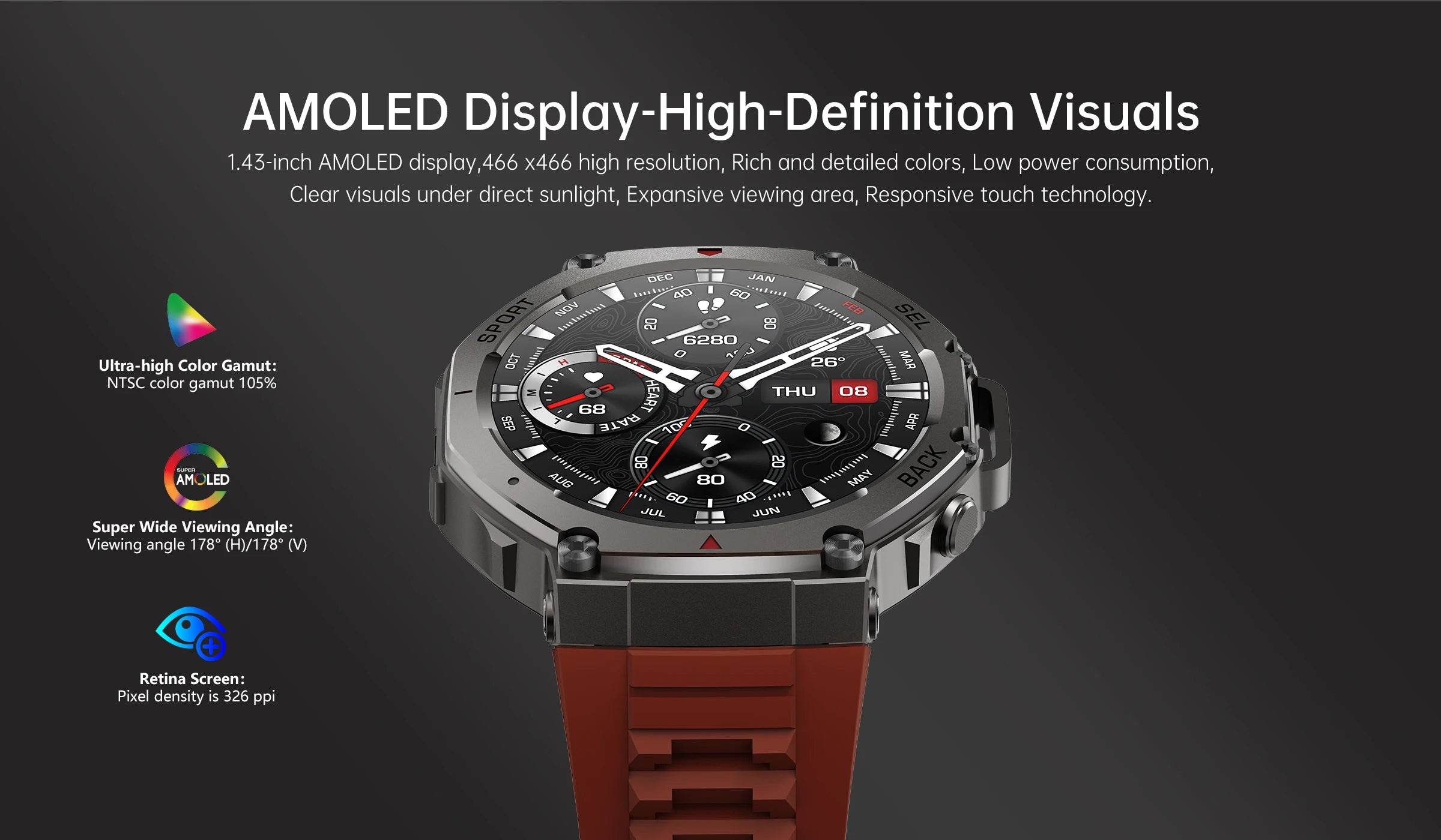 T-Rex 3 Ultra GPS Smart Watch 5 ATM Waterproof Built-in Dual-band GNSS Compass Military Sport Smartwatch Men 2025 New For Xiaomi