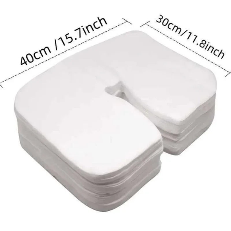 Spa Salon Disposable Massage Face Rest Cushion Covers Cradle Sheets Headrest Pillow Paper Massage Face Cradle Table Cover