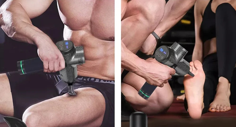 30-Speed Quiet Fascia Gun Certified Noise Reduction Muscle Relaxer Wireless Rechargeable Handheld Massager for Full Body