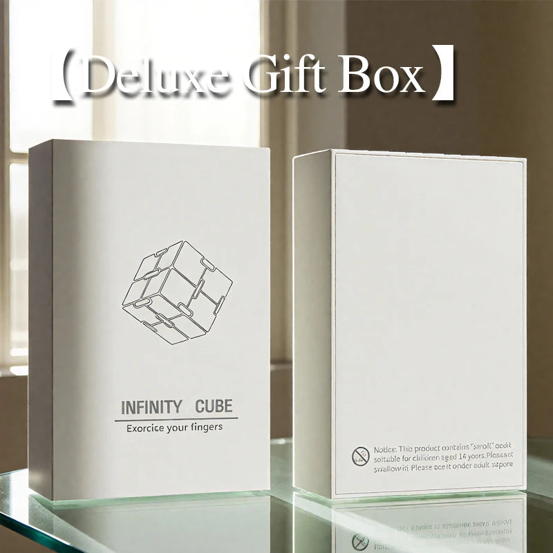 Upgraded Fashion Metal Cube - Anti-Anxiety Decompression Toy, Brain Teaser Game for ADHD, Creative Office Desk Gadget fidget toy