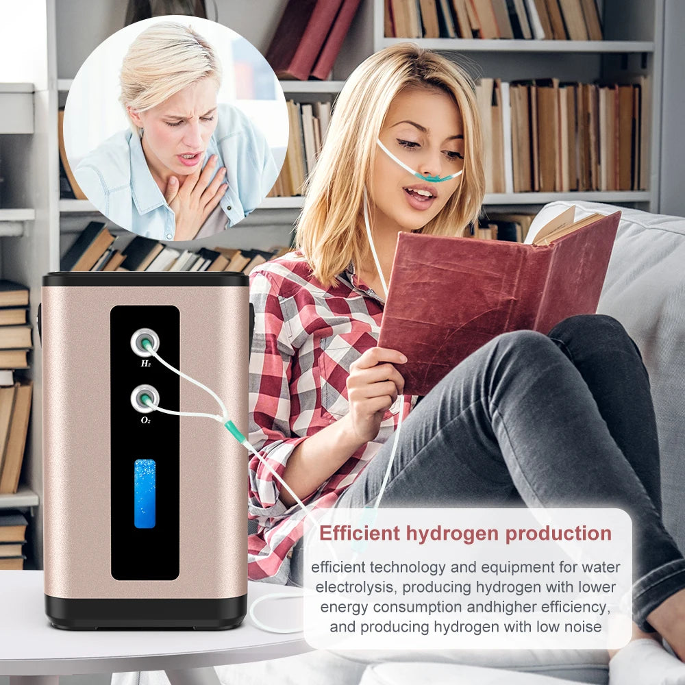Portable Hydrogen Generator H2 Inhalation Machine 450ML Home Use Hydrogen Water Maker Hydrogen Molecule Wellness Free Backpack