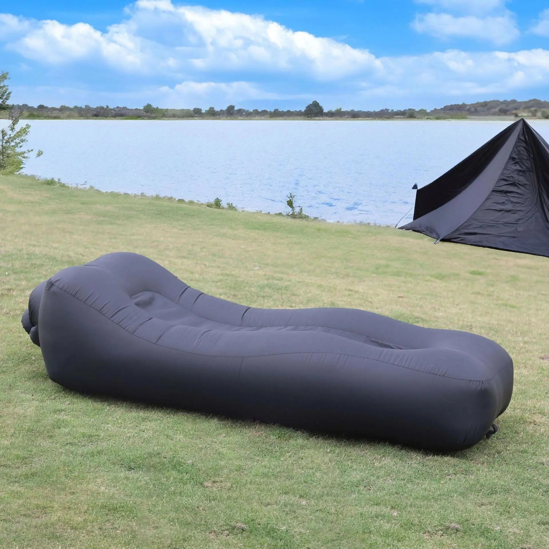 Lazy Inflatable Sofa Outdoor Portable Automatic Fast Inflatable Bed Camping Picnic Air Cushion Bed Anti-rollover