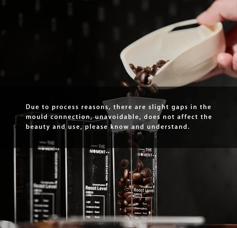 MUVNA Electronic Scale Bean Tray Espresso LED Weighing 0.1g ABS Electronic ScaleHigh Precision Measures Black Beige