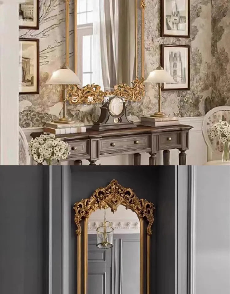 Large Nordic Quality Mirror Designer Girls Gold House Bedroom Wall Mirrors Full Body Floor Luxury Espejo Home Decorations