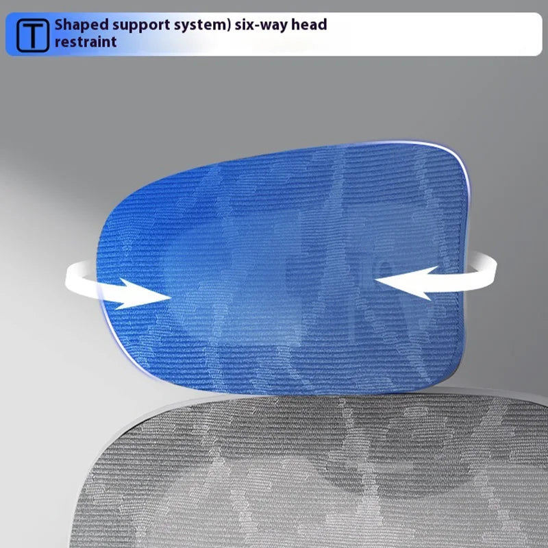 Ergonomic Office Chair High Back Computer Desk Chair 6D Adjustable Headrest And Lumbar Support Mesh Swivel Reclining Gaming Seat