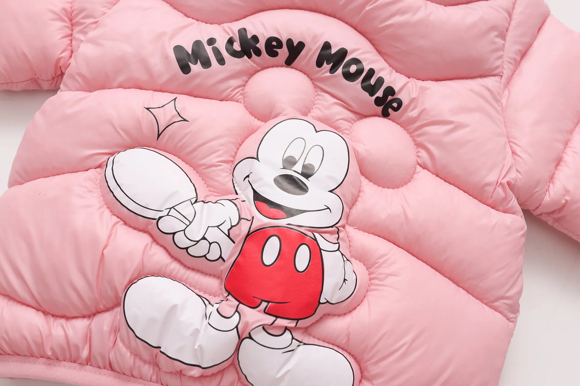 Mickey Mouse Kids Winter Hooded Coat New Lightweight Thermal Thicken Padded Jacket for Boys Girls Cotton Blend Zipper Outerwear