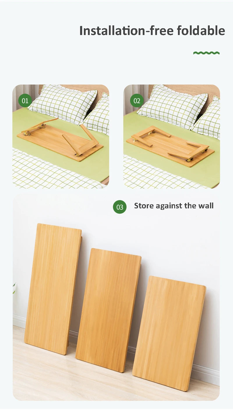 Foldable Laptop Desk Living Room Dining Apartment Tea Table Simple Modern Table Minimalist Baboo Coffee Table