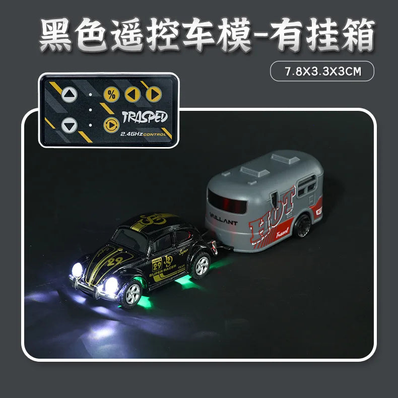 2025 New Wireless Mini Beetle Alloy Remote Control Car Small Mobile Phone Remote Control Model Car Toy Children'S Holiday Gift