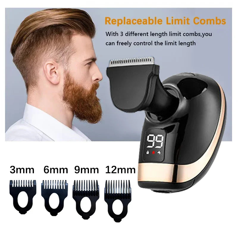 5 IN 1 Electric Razor Electric Shaver Rechargeable Shaving Machine for Men Beard Razor Wet-Dry Dual Use Waterproof Fast Charging