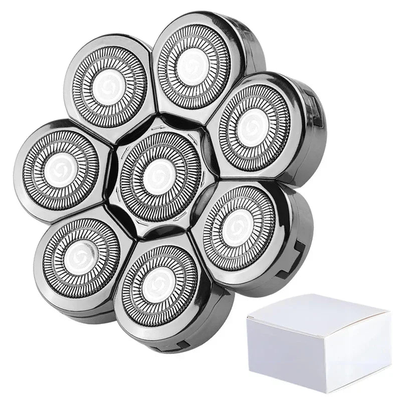 Replaceable Electric Shaver Head 3/5/6/7/8/9 Floating Blade Head Nose Trimmer Hair Clipper And Face Cleaning Brush Massage Head