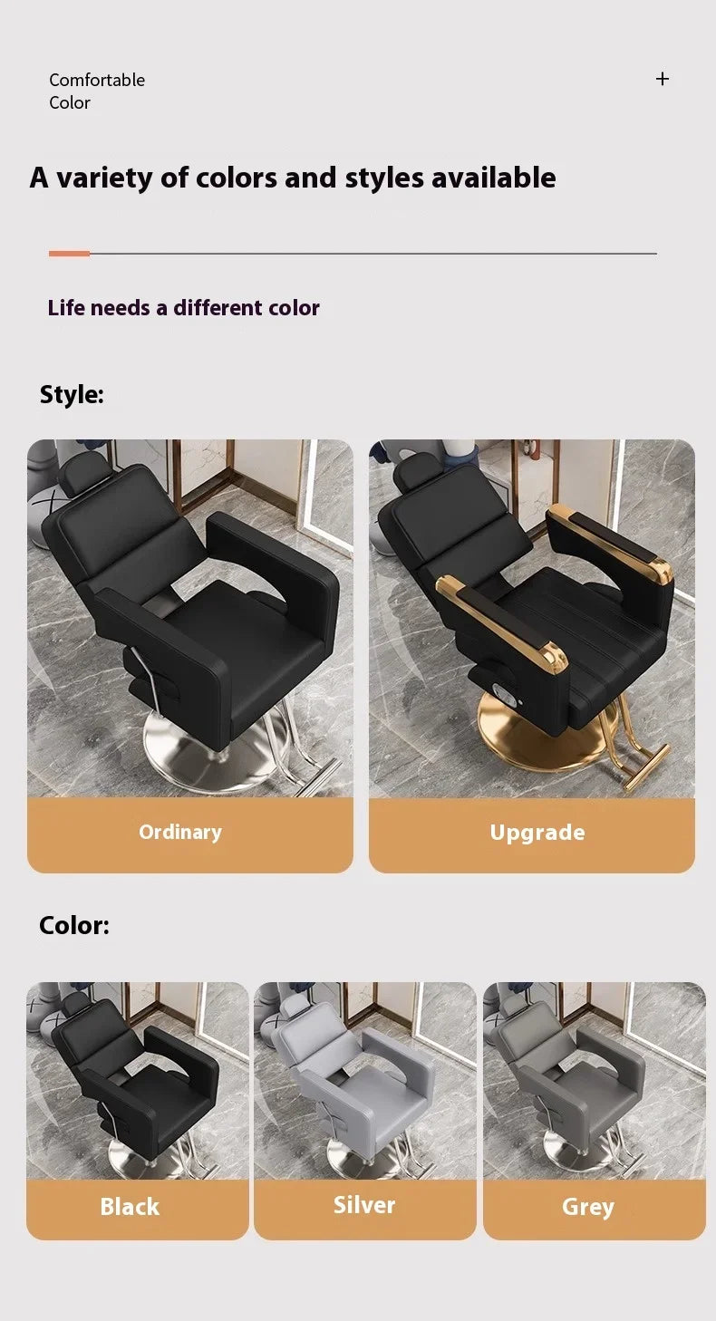 Barber Shop Barber Chair, 360° Rotatable, Hydraulic Lift Chairs, New Design, Customizable Hair Salon Store Furniture Wholesale