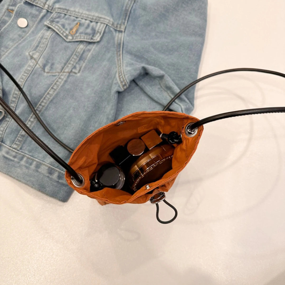 Nylon Crossbody Bag Soft Mini Phone Wallet Multifunctional Square Shoulder Bag Crossbody Purse Canvas Purse Messenger Bag