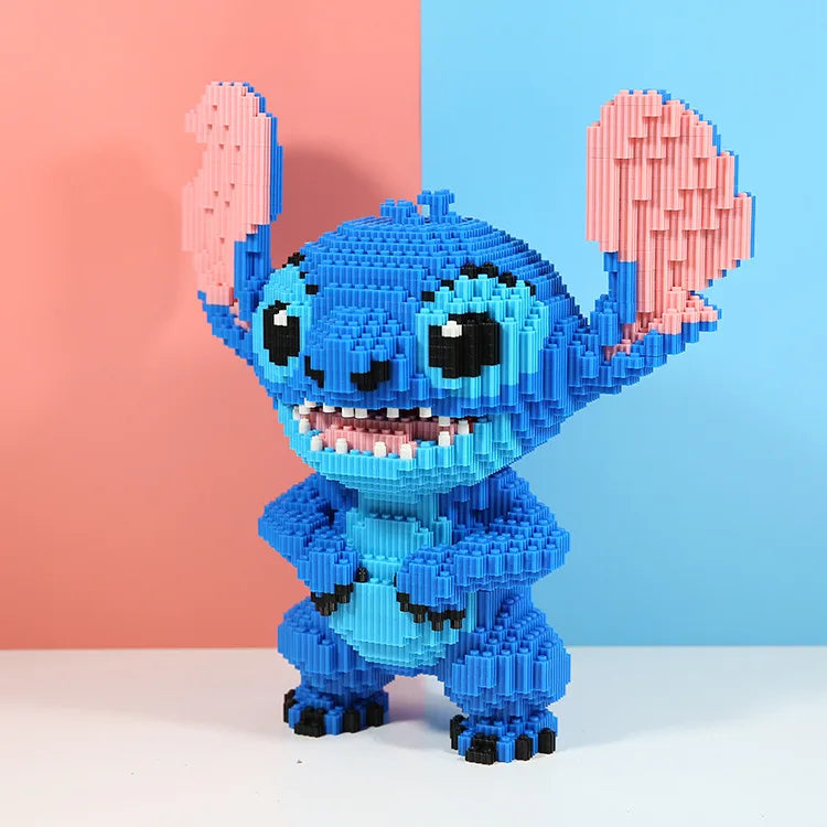 Kawaii Disney Building Block Stitch Giant Stitzer Assembly Toy Children's Birthday Gift Desk Decoration Statue Ornament Toys