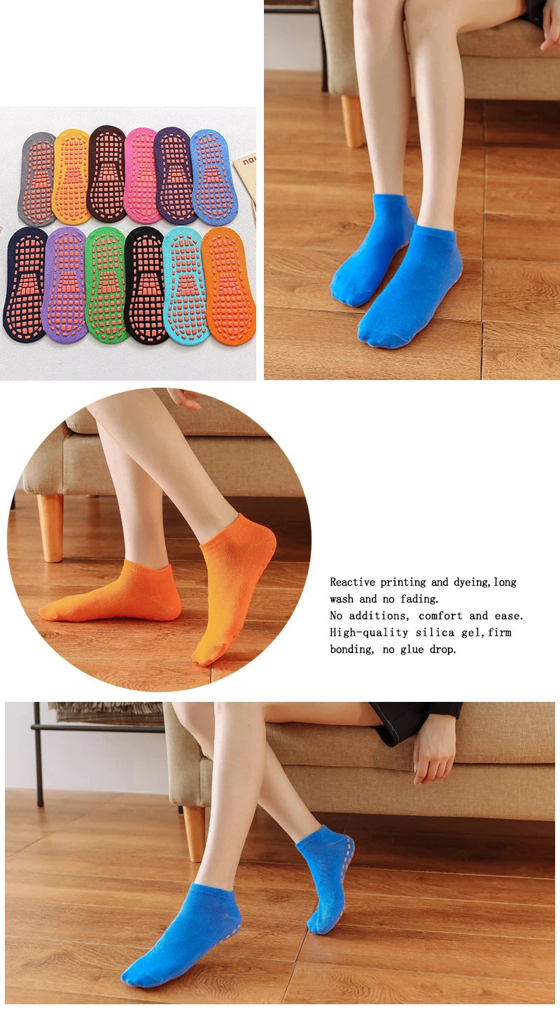 Kids Adults Anti-Slip Socks Parent-Child Trampoline Sock Cotton Socks Elasticity Sports Boys Girls Outside Children Socks