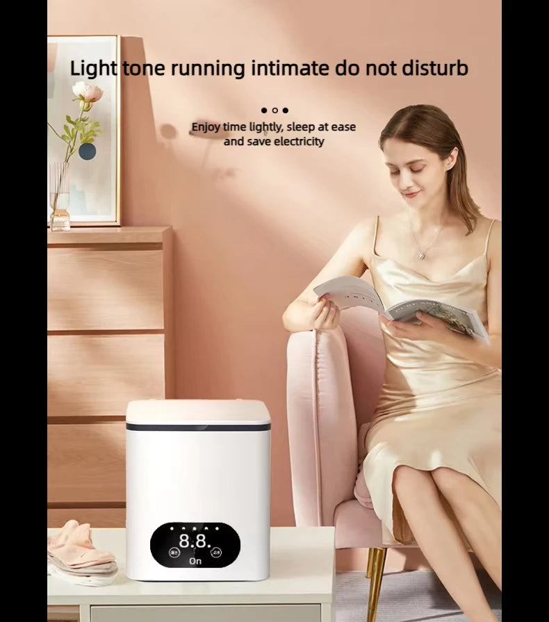 Blue-Purple Antibacterial Mini Washing Machine for Socks Underwear Towels Baby Clothing Small Pieces of Laundry Compact Washer