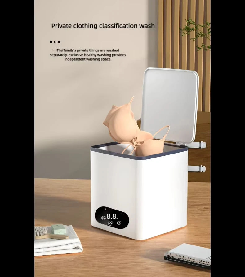 Blue-Purple Antibacterial Mini Washing Machine for Socks Underwear Towels Baby Clothing Small Pieces of Laundry Compact Washer