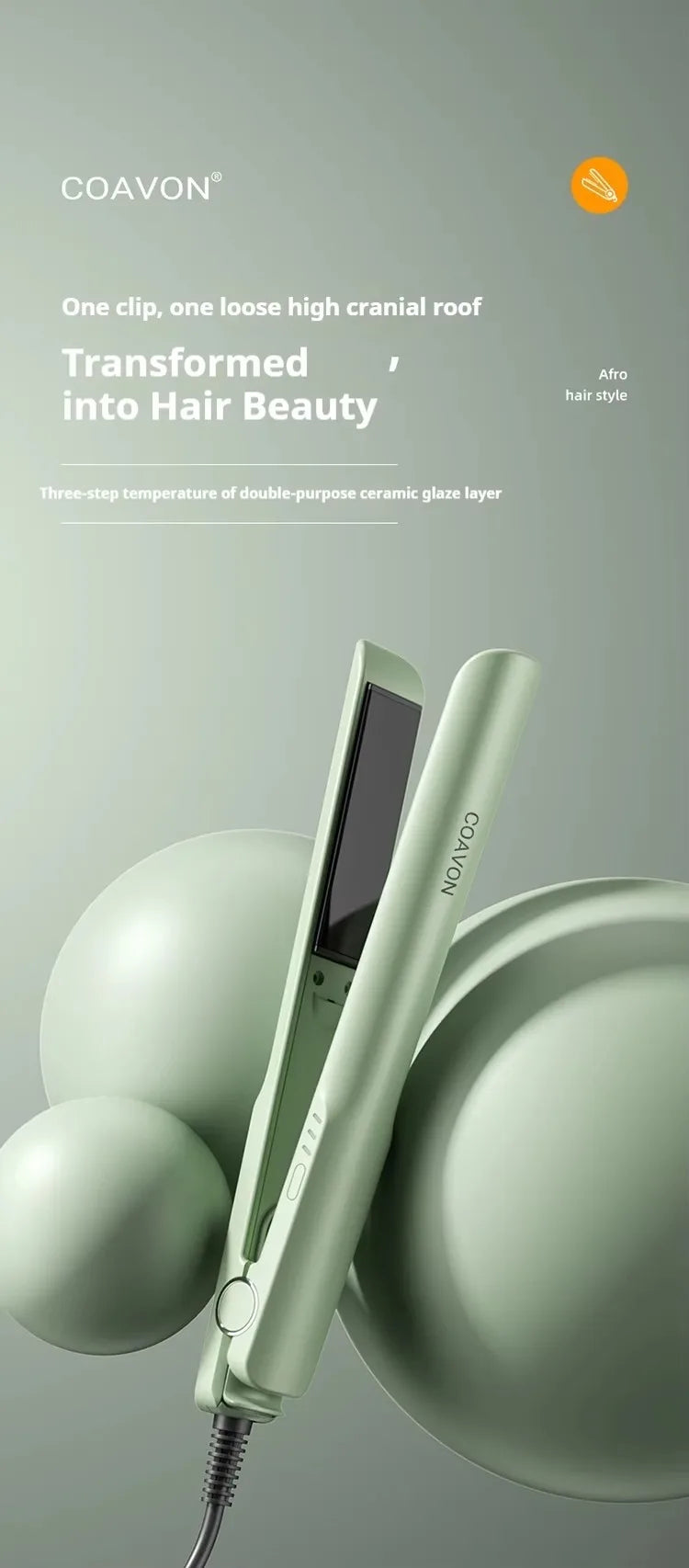 J1 Electric Hair Iron Quick Heating Curling Iron For Wavy Hairstyle Iron Hair Styling Curler Straightener For Home School Travel