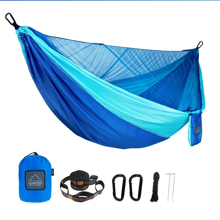 Portable Quick Set Up Mosquito Net Camping Hammock Outdoor Hanging Bed Sleeping Swing