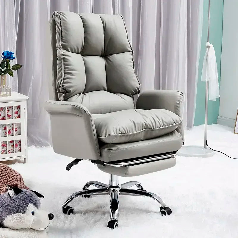 NEW PU Leather Office Chair Pink Gaming Chair Computer Swivel Gamer Live Ergonomic Chair Home Bedroom Sofa Armchairs Furniture