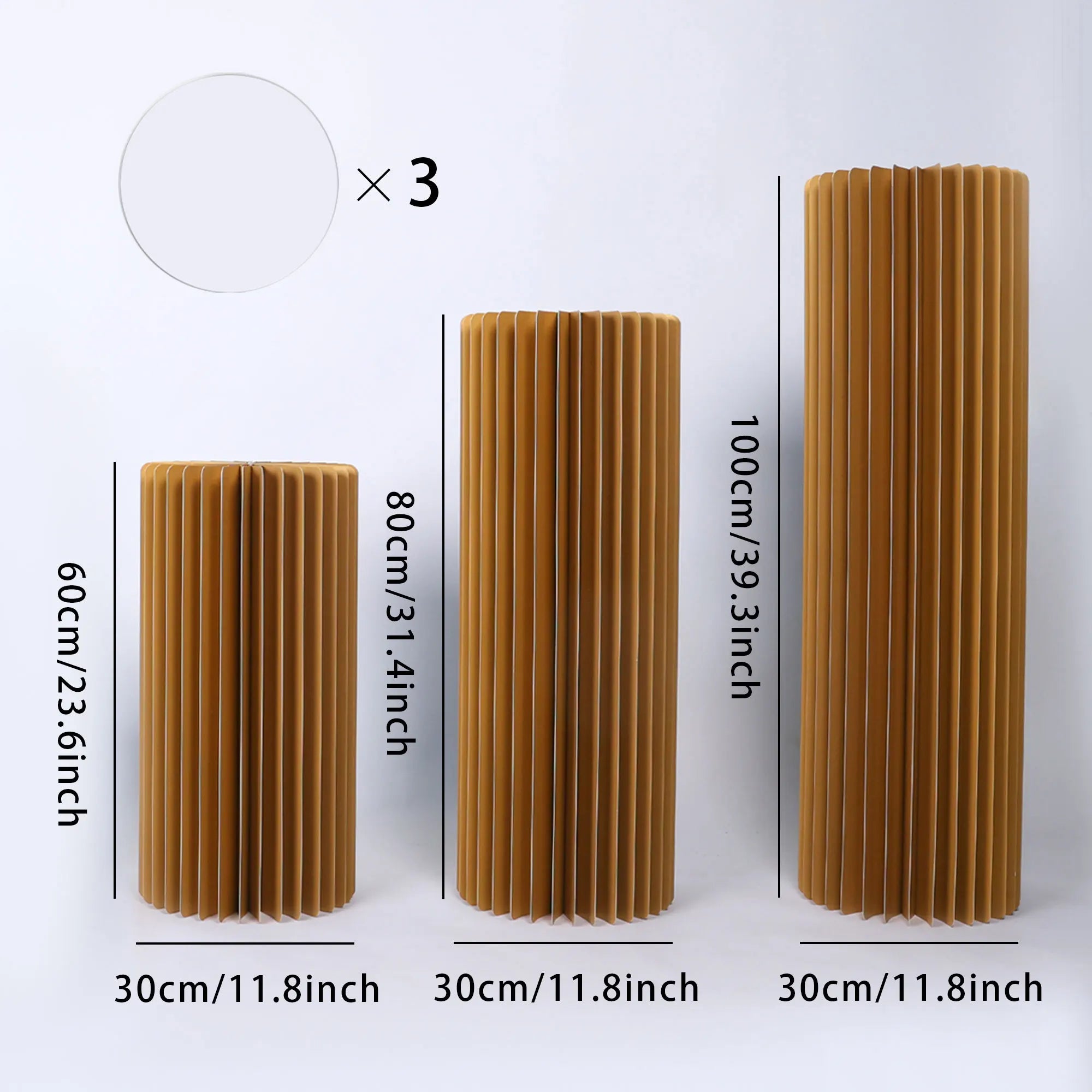 Sturdy Cardboard Column with Clear Acrylic Plate Reusable Cylinder Stands for Party,Cake Stand Pillar for Birthday Dessert Cake