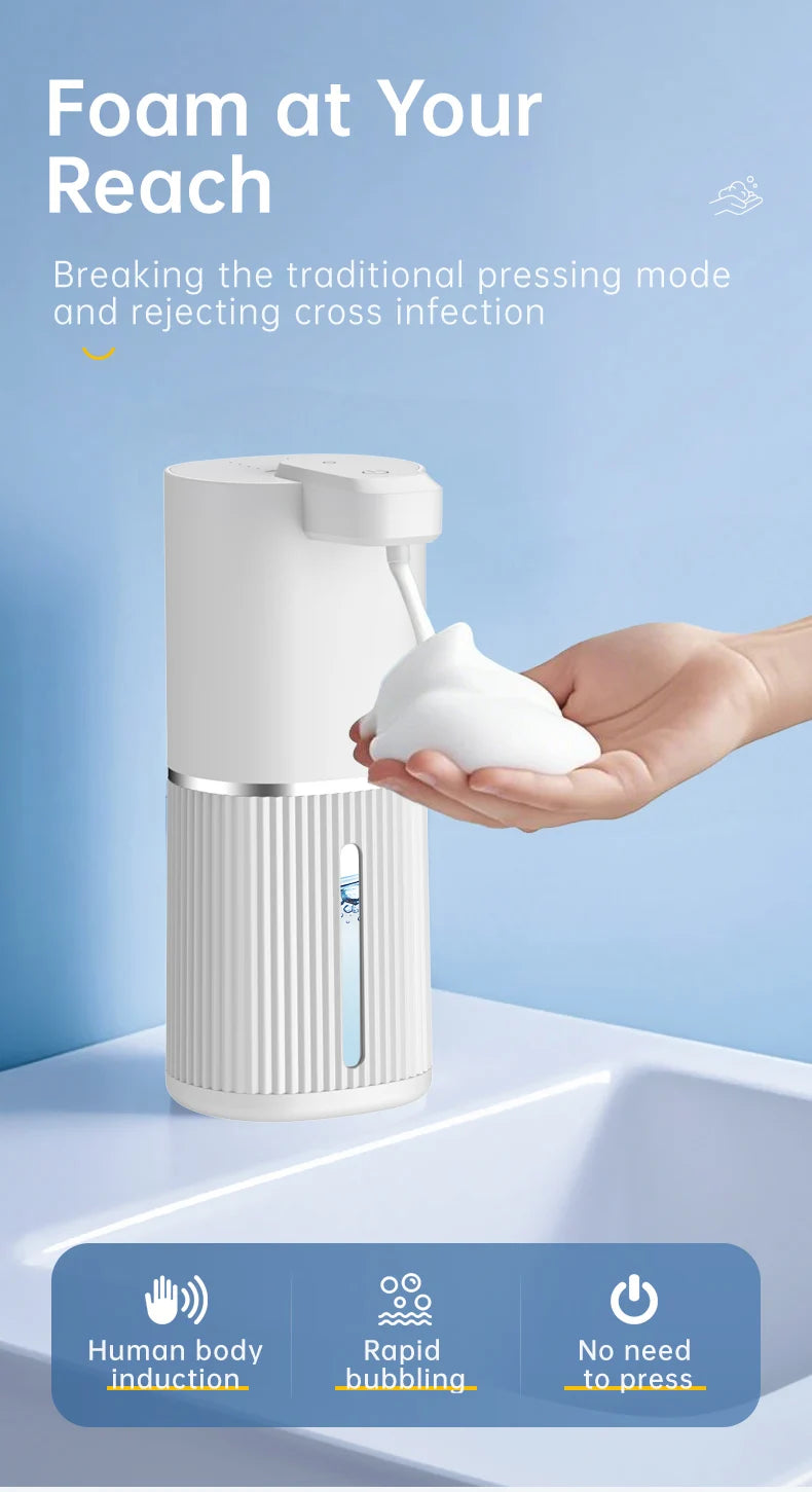 Automatic Soap Dispenser Touchless Foaming Soap Dispenser 380ml USB Rechargeable Electric Foam Soap Dispenser Drip/Foam Optional