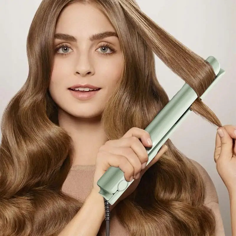 J1 Electric Hair Iron Quick Heating Curling Iron For Wavy Hairstyle Iron Hair Styling Curler Straightener For Home School Travel