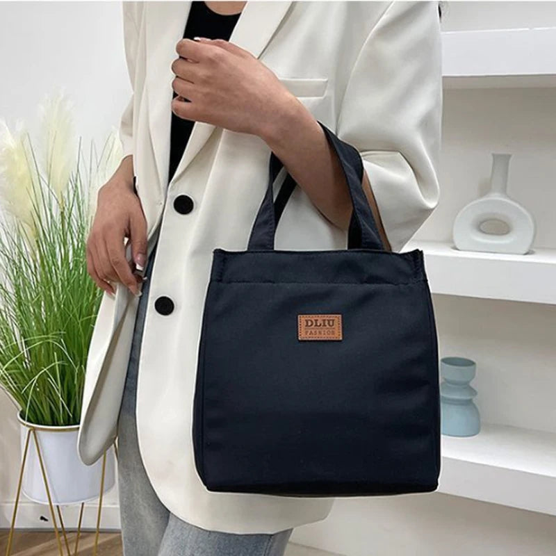 New Style Large-capacity Simple Bento Bag for Going Out and Taking Lunch to Work Aluminum Foil Insulated Lunch Box Bag Handbag