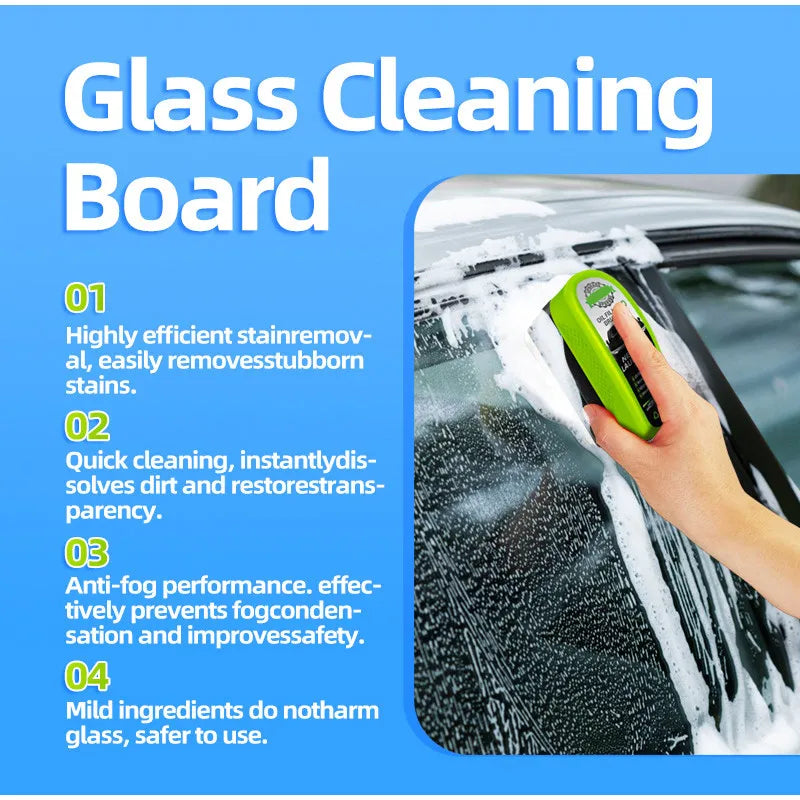 Car Glass Oil Film Remover Automotive Car Glass Sponge Cleaning Brush Front Inside Windshield Glass Oil Film Cleaning Agent
