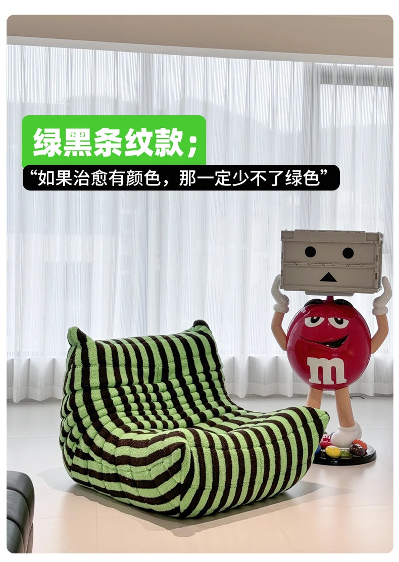 European Kawaii Living Room Sofas Boneless Design Ergonomic Comfortable Living Room Sofas Upholstered Cute Canapé Lit Furniture