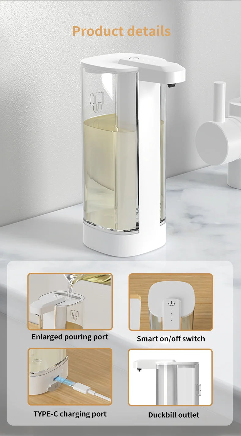 Automatic Sensor Hand Sanitizer Machine Dish Soap Machine Body Wash Shampoo Smart Distance Sensing KitchenToilet Home Dispenser