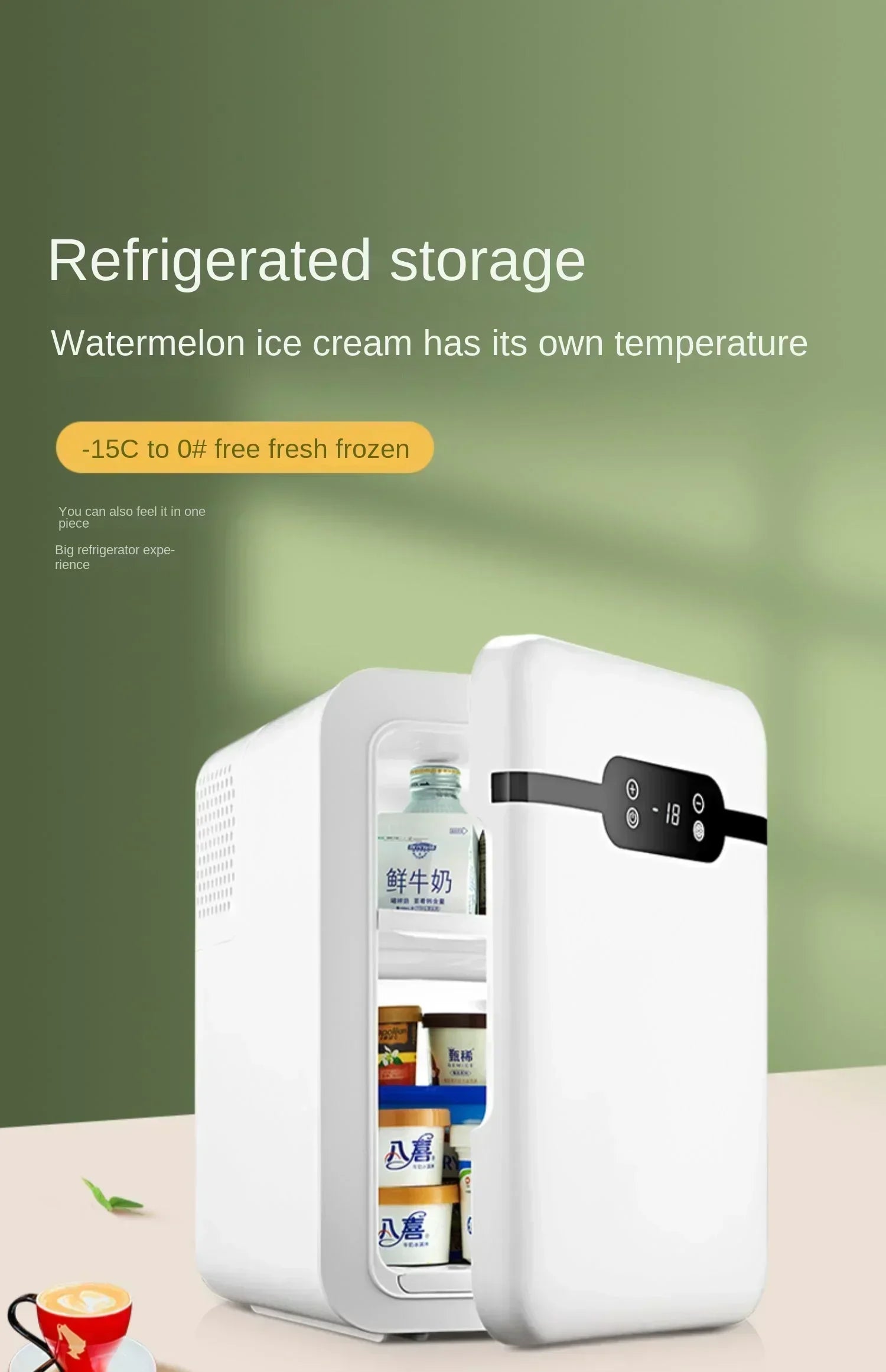 220V EOS Mini Compact Refrigerator for Bedroom, Dorm Room, Office and Travel CAB