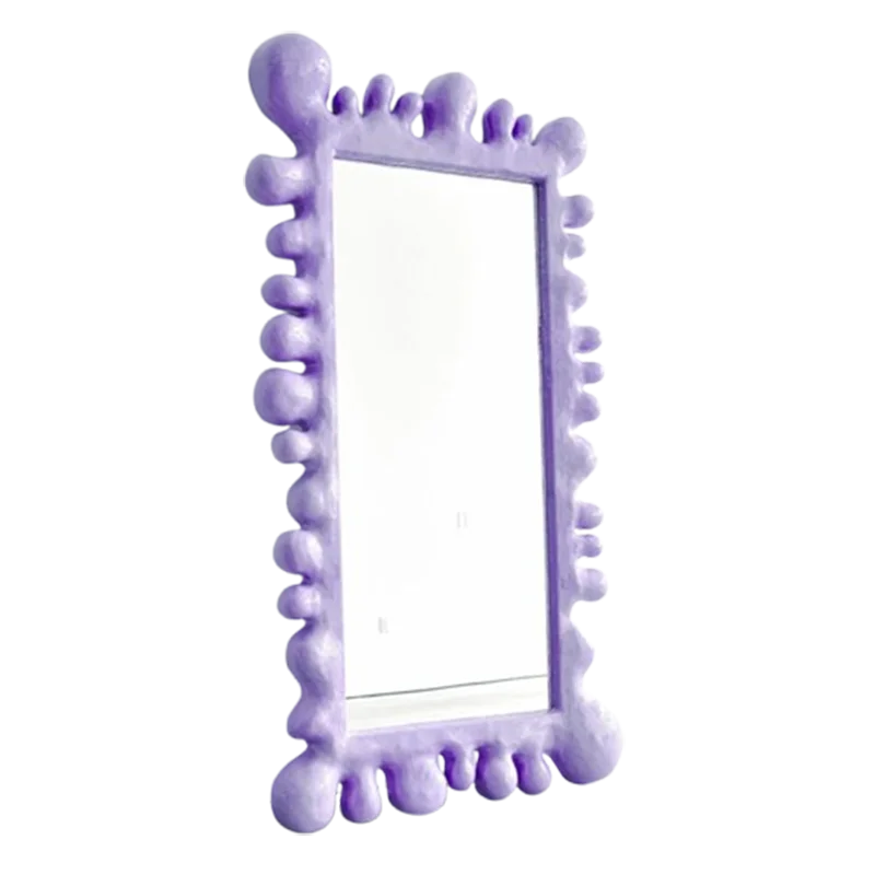 Nordic Full Length Mirror Purple Clothing Store Cute Luxury Art Mirror Bedroom Floor Hallway Espejos Decorativos Room Decoration