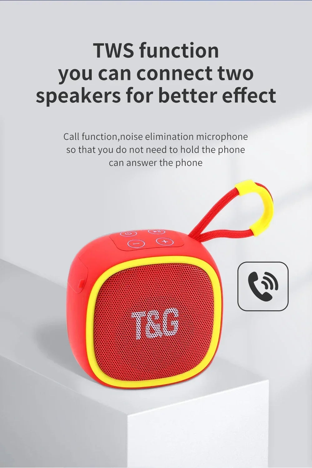 T&G TG659 Mini Wireless Powerful Waterproof Bluetooth Speaker TWS Bluetooth 5.3 Sound Box HIFI Loudspeaker Support TF Card Radio