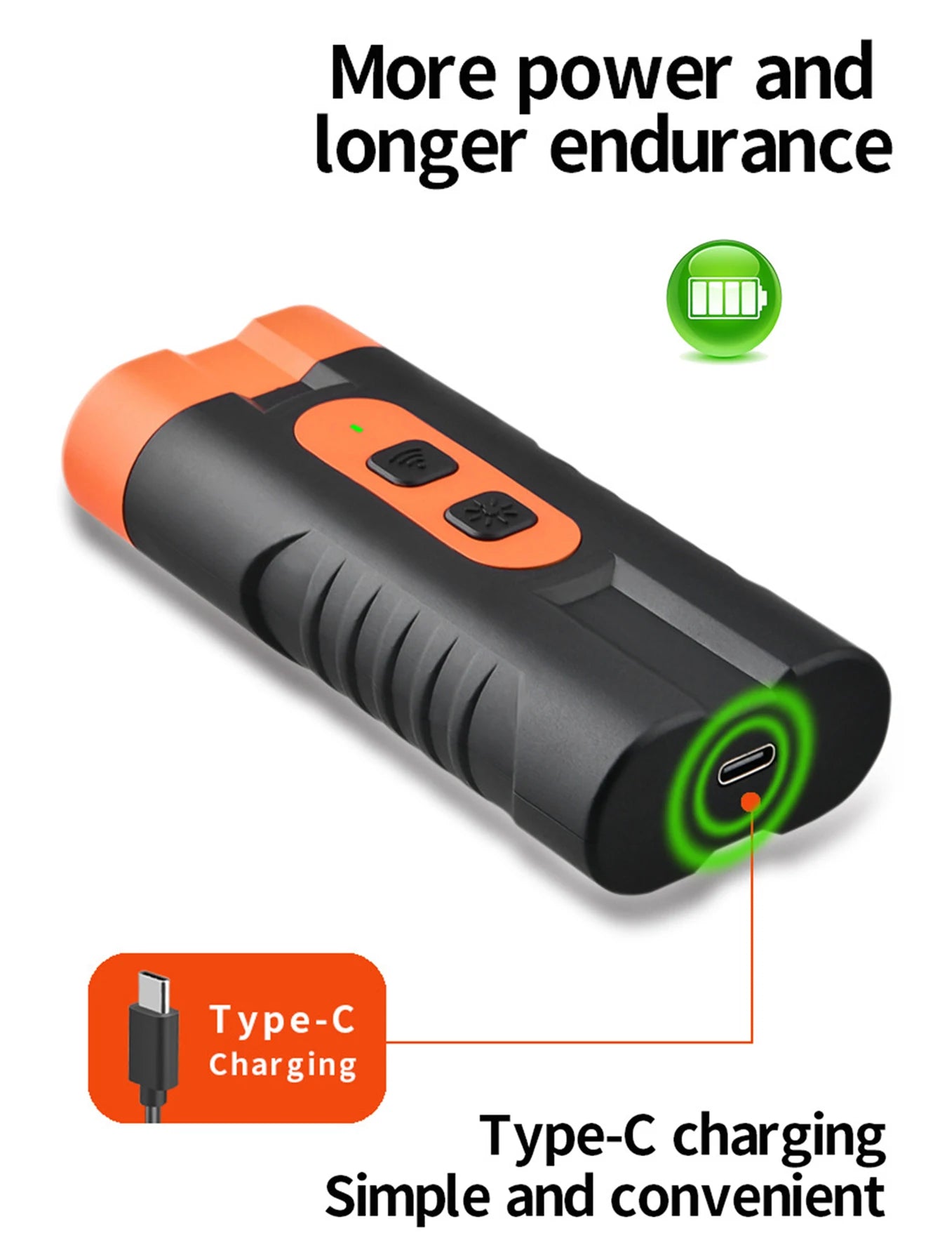 New Dual Head Ultrasonic Dog Repeller USB Rechargeable Dog Training Device High-Power Anti Bark Device with LED Flashlight