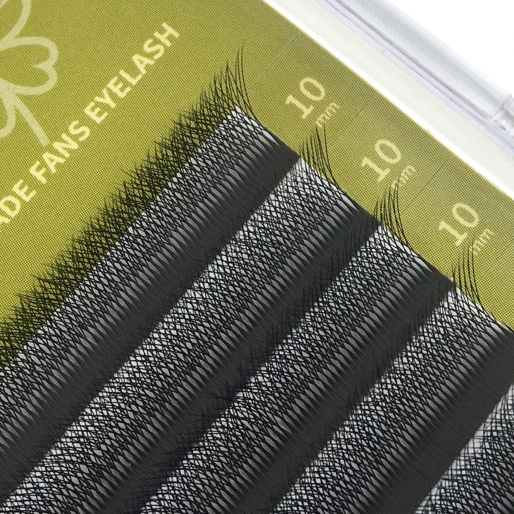 GLAMLASH 3D 4D 5D W Shaped Eyelash Lashes Easy Fan Eyelash Extensions Wholesales YY Premade Volume 12 Rows W Style Natural Soft