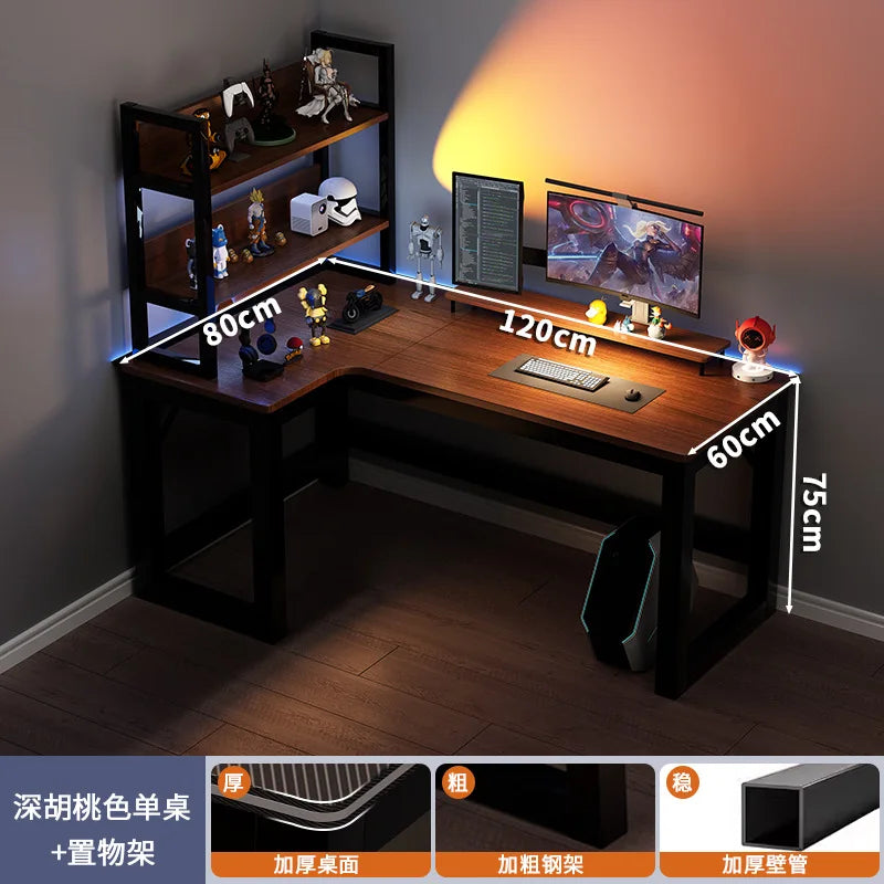 Creative Corner Computer Desks European Office Furniture Double Table Internet Cafe Gaming Desk Home Bedroom Wooden Study Table