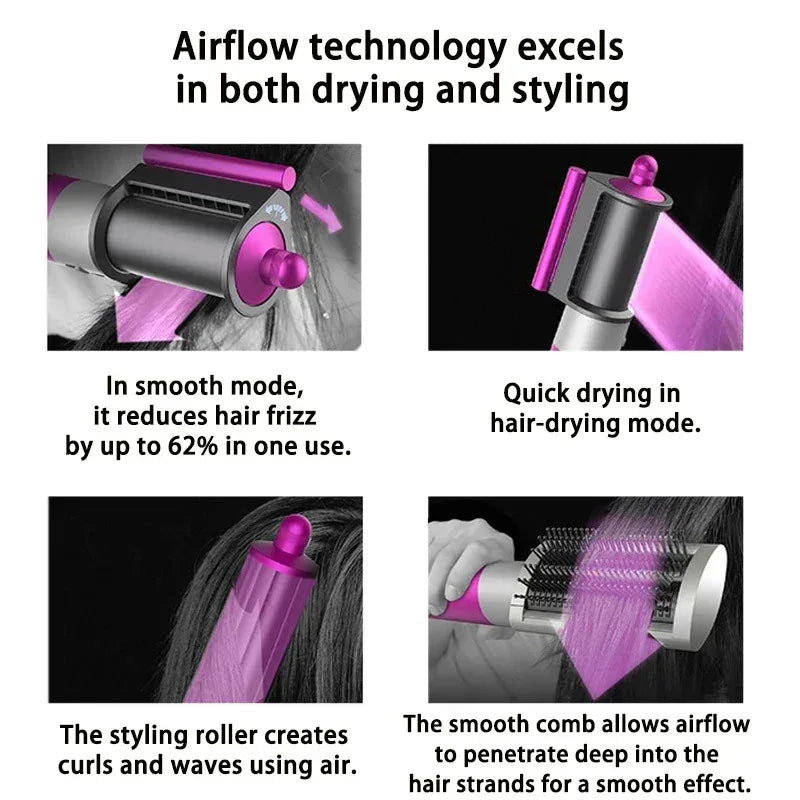 SenCiciMen X9 Multi Hair Styler Curling Iron Hair Hot Air Brush Curling Barrel Hair Dryer Salon Professional Curly Hair Styler