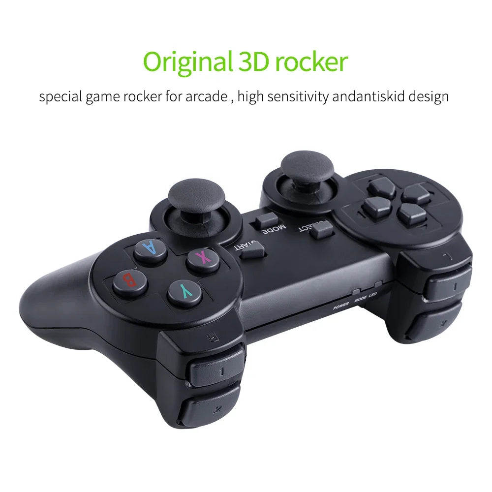 Portable Retro Game Console 20000 Games 64G Built-in 2.4G Wireless for GBA/FC/PS1/MD 4K HD Dendy Video Game Stick